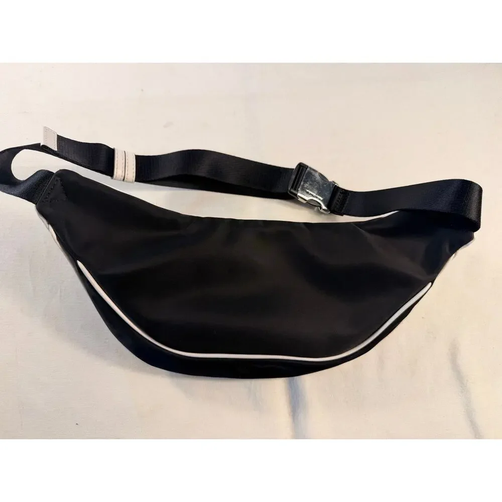 Michael Kors Kenly Medium Logo Tape Nylon Belt Bag Black